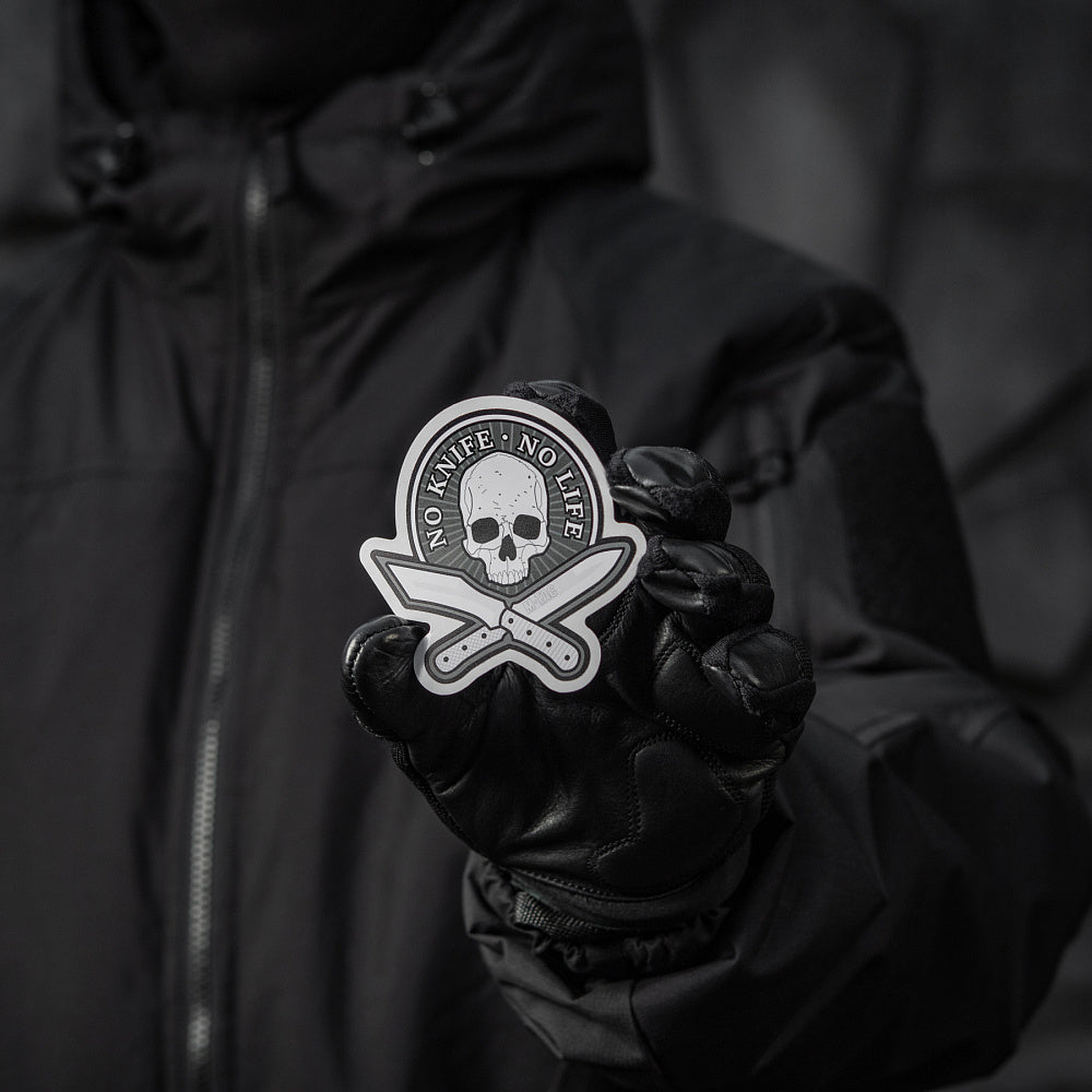 Sticker Reflectorizant M-Tac No Knife-No Life - Negru