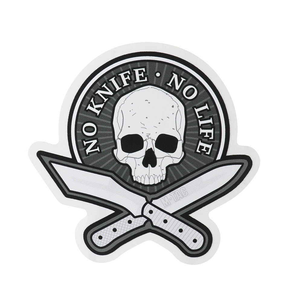 Sticker Reflectorizant M-Tac No Knife-No Life - Negru