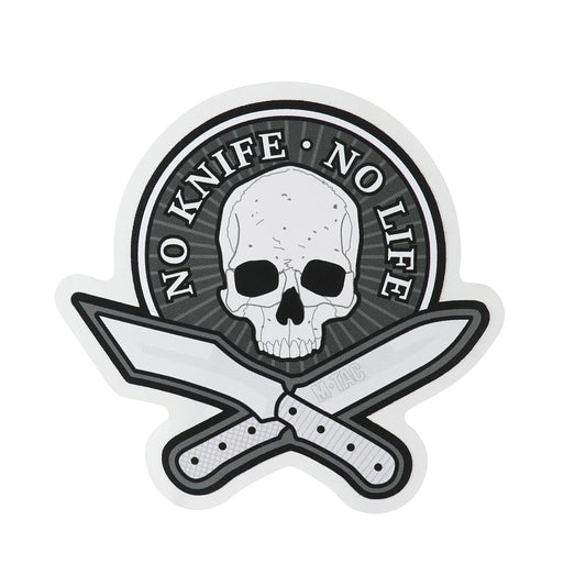 Sticker Reflectorizant M-Tac No Knife-No Life - Negru
