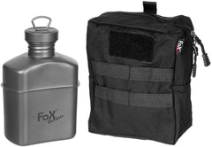 Sticlă de Apă Titan 1L cu Husă FoxOutdoor - Ultraușoară, Prindere Molle