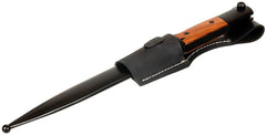 Suport Baionetă K98 Repro Negru MFH - 100% Piele, Buclă curea 5cm
