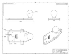 Suport Bază Motocicletă RAM Mounts - Prindere Rezervor Frână/Ambreiaj