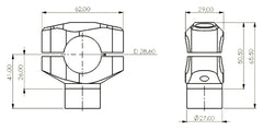 Suport Ghidon Conic gazzini - Aluminiu CNC, ABE