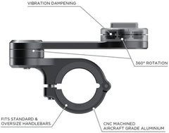 Suport Ghidon Moto SP Connect MOTO MOUNT PRO - Anti-vibrații, Aluminiu CNC
