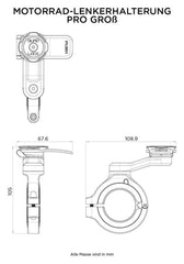 Suport Ghidon PRO Quad Lock - Fixare Sigură Smartphone