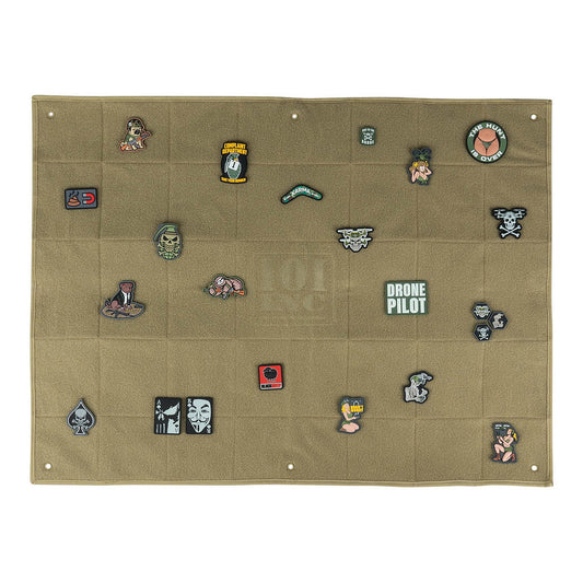 Suport Patch-uri Tactic Groot Khaki 101 INC - Organizează-ți Colecția Tactică Eficient