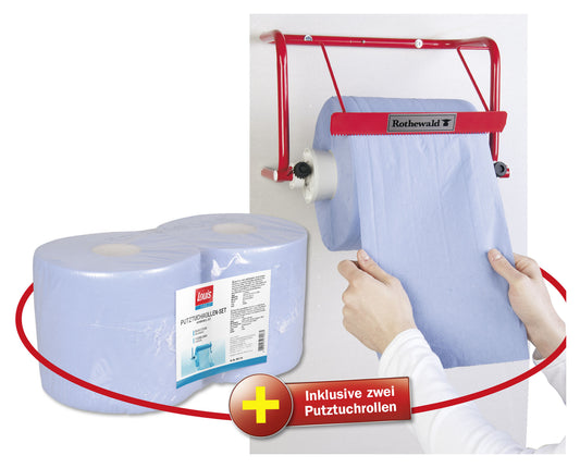 Suport Perete Role Hârtie + 2 Role Rothewald - Organizare Atelier