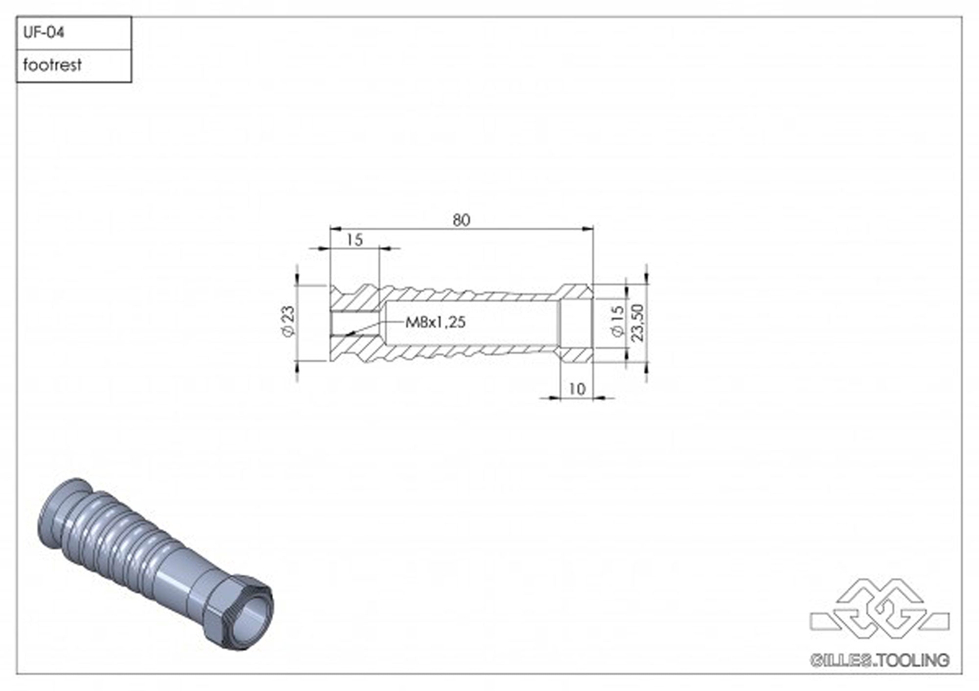 Suport Picior Moto UF-04 Gilles Tooling - Design Sportiv, Grip Superior