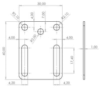 Suport Placă Iluminare Număr Gazzini - Aluminiu CNC, Negru