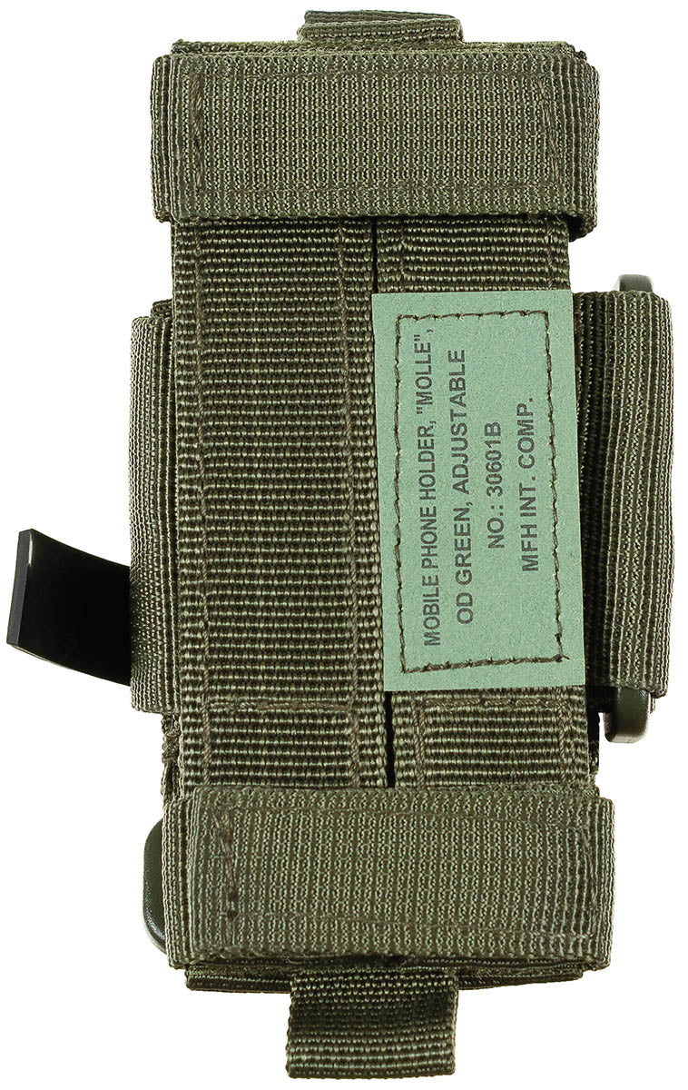 Suport Telefon MOLLE Reglabil Oliv MFH - Purtare Multi-Poziție, Ajustabil