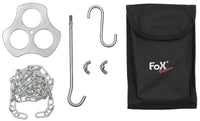 Suport Trepied Inox FoxOutdoor - Lanț 100cm, Ø max. 3.5 cm