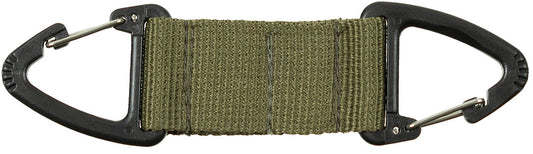 Suport Universal Dublu Verde Oliv MFH - 2 Carabiniere Plastic, Lungime 12cm