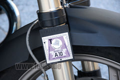 Suport Vignetă Moto FixItEasy V4 - Montare Ușoară pe Furcă