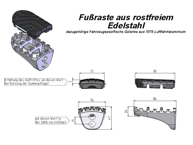 Suporturi Picior ION SW-MOTECH pentru Kituri Articulate - Sportiv & Rezistent