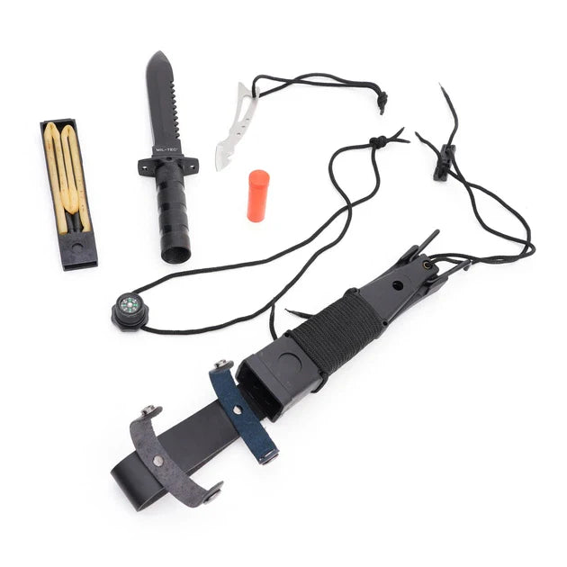 SURVIVAL KNIFE – Cuțit de Supraviețuire cu Trusă Completă și Lamă din Oțel Inoxidabil