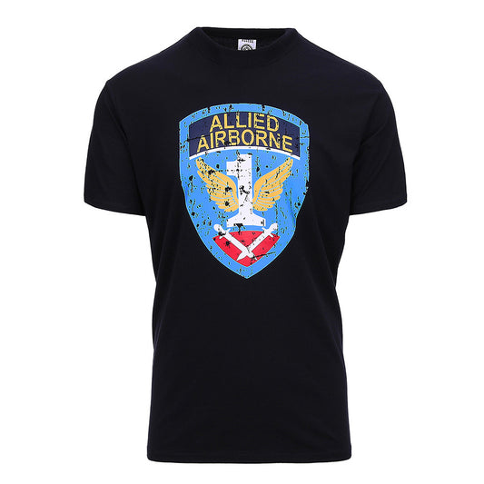 T-shirt Allied Airborne Negru Fostex - Moștenire Eroică și Confort Modern