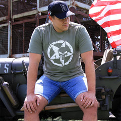 T-shirt Allied Star - Punisher Groen Fostex - Confort Tactic Superior