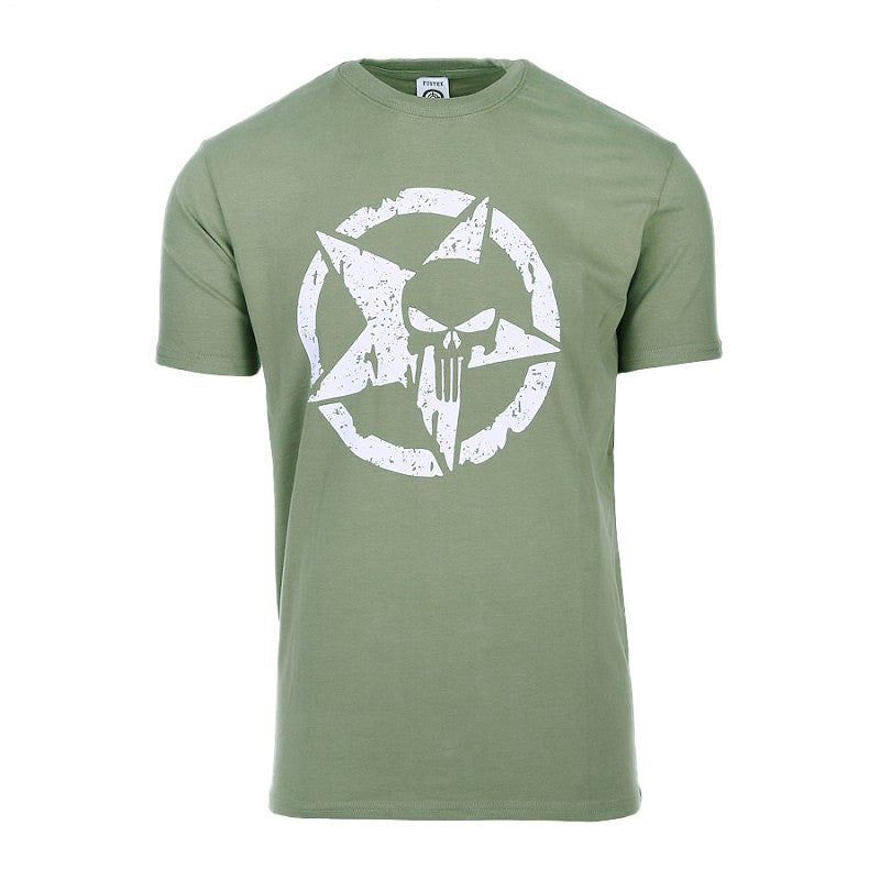 T-shirt Allied Star - Punisher Groen Fostex - Confort Tactic Superior