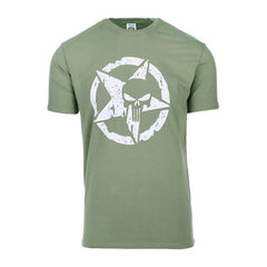 T-shirt Allied Star - Punisher Groen Fostex - Confort Tactic Superior