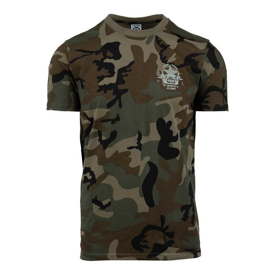 T-shirt Allied Star Willys Camouflage Woodland Fostex - Confort Superior și Stil Iconic
