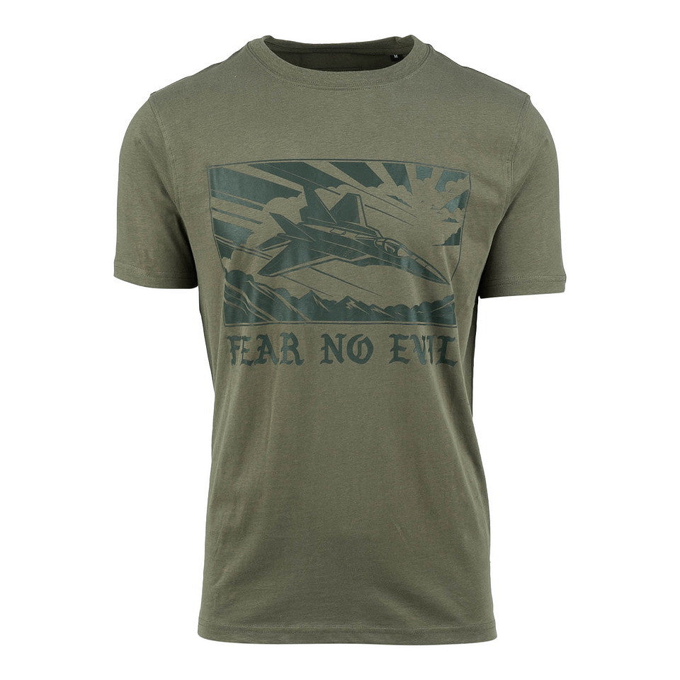 T-shirt Fear No Evil Groen - Afirmă-ți Curajul
