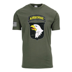 T-shirt USA 101st Airborne Verde Fostex® - Spiritul Eroilor Aeropurtați