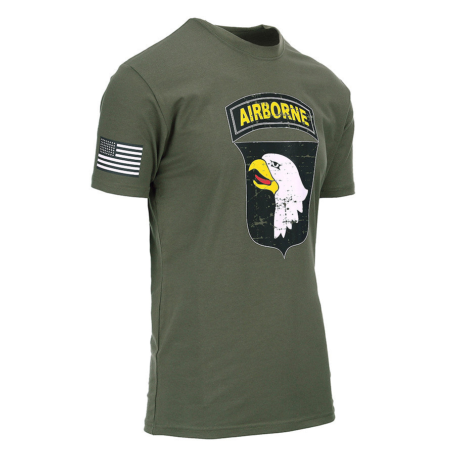 T-shirt USA 101st Airborne Verde Fostex® - Spiritul Eroilor Aeropurtați