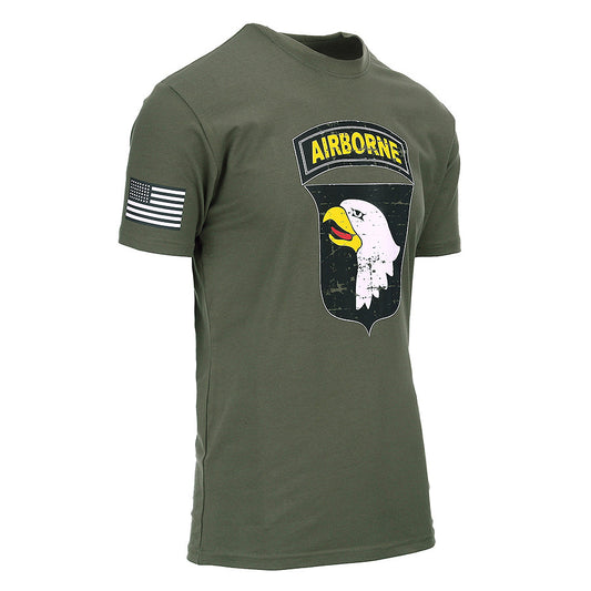 T-shirt USA 101st Airborne Verde Fostex® - Spiritul Eroilor Aeropurtați