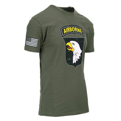 T-shirt USA 101st Airborne Verde Fostex® - Spiritul Eroilor Aeropurtați