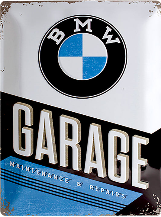 Tablă decorativă BMW "Garage" - Design 3D, Oțel de calitate