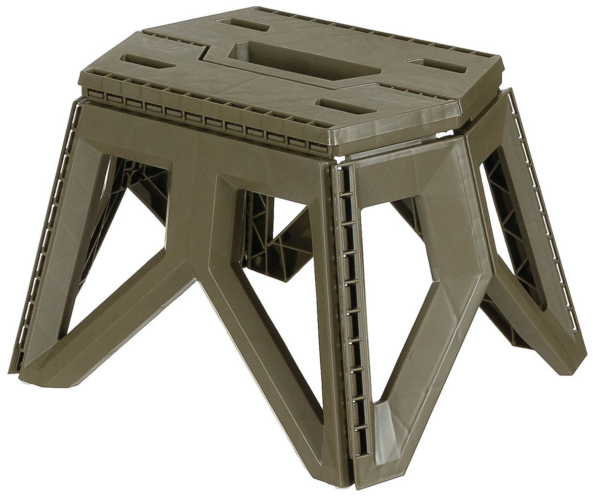 Taburet Pliabil Camping Verde Olive FoxOutdoor - 100 kg, 24 cm