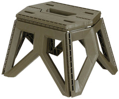 Taburet Pliabil Camping Verde Olive FoxOutdoor - 100 kg, 24 cm
