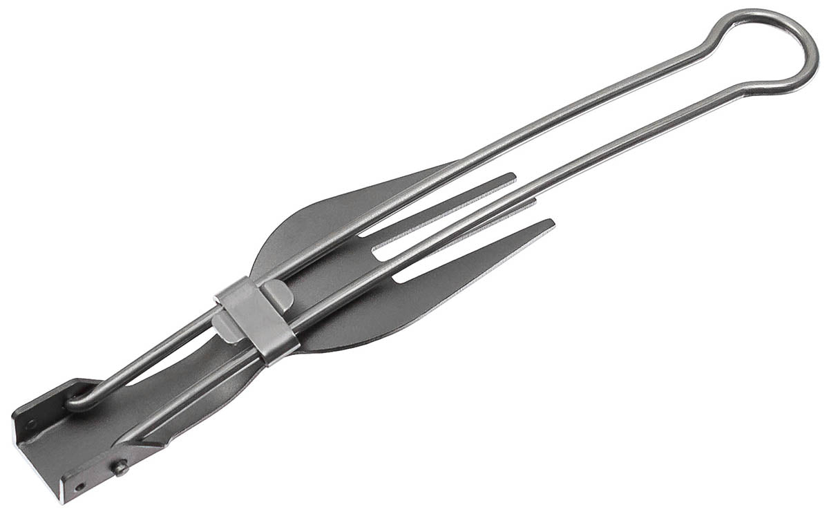 Tacâm Furculiță Pliabilă Titan Argintie FoxOutdoor - Ultralight, Pliabilă
