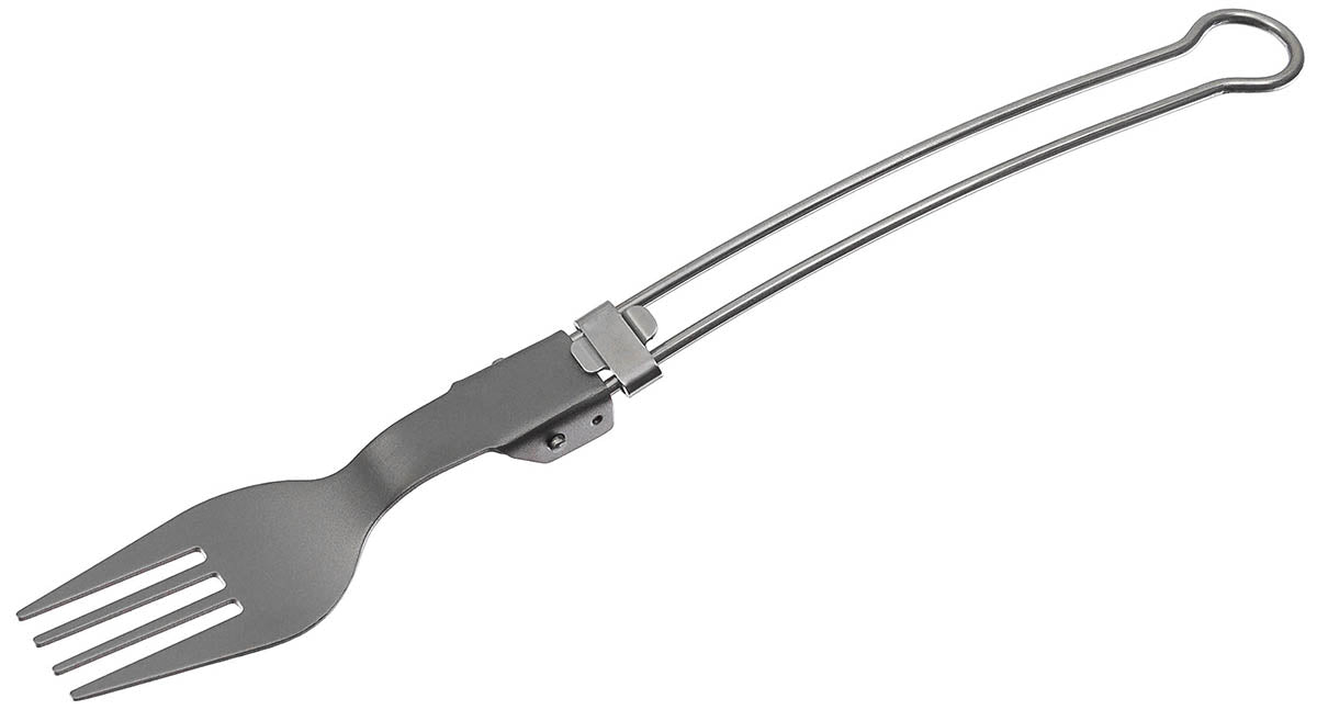Tacâm Furculiță Pliabilă Titan Argintie FoxOutdoor - Ultralight, Pliabilă