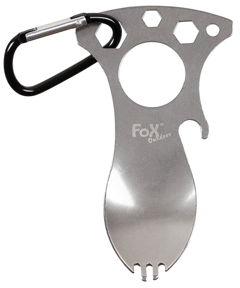 Tacâm Multifuncțional Spork Inox FoxOutdoor - Oțel Inoxidabil, 35g
