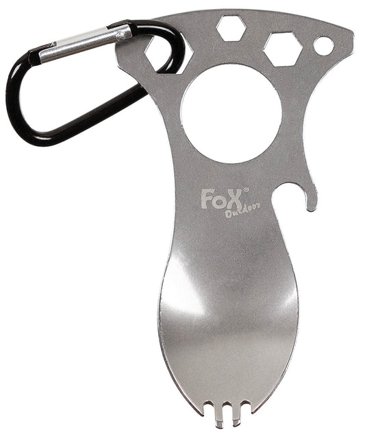 Tacâm Multifuncțional Spork Inox FoxOutdoor - Oțel Inoxidabil, 35g