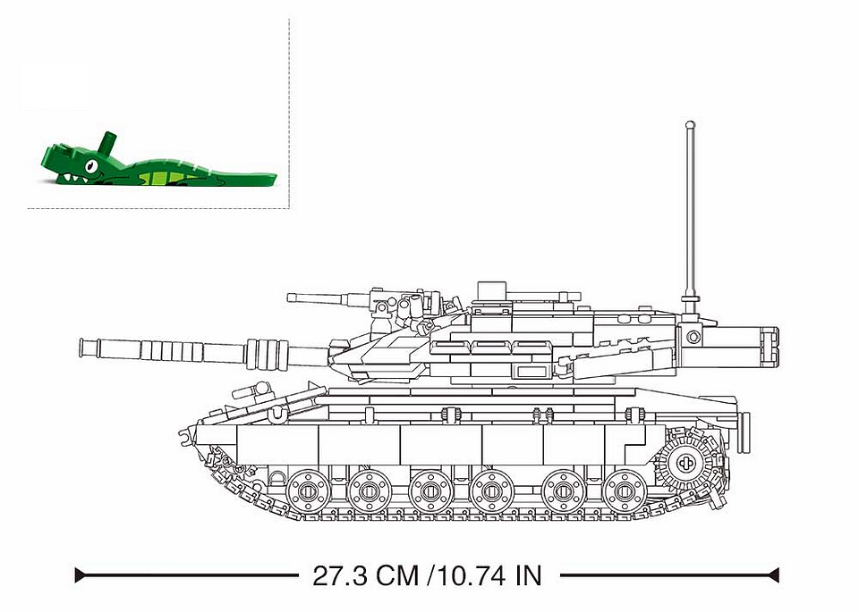 Tanc RC Sluban MK4 RC gevechts tank M38-B1022 #17001 - Domina Câmpul de Bătălie