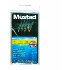 Taparina Bicolor Mustad - Piele Pește, Nr. 4, 5 buc/set