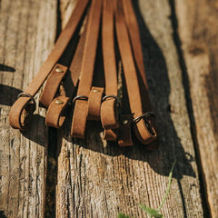 Tapel Ciorchinar Piele Model 2 Ciocolata - Inele Metalice, Robust - 3