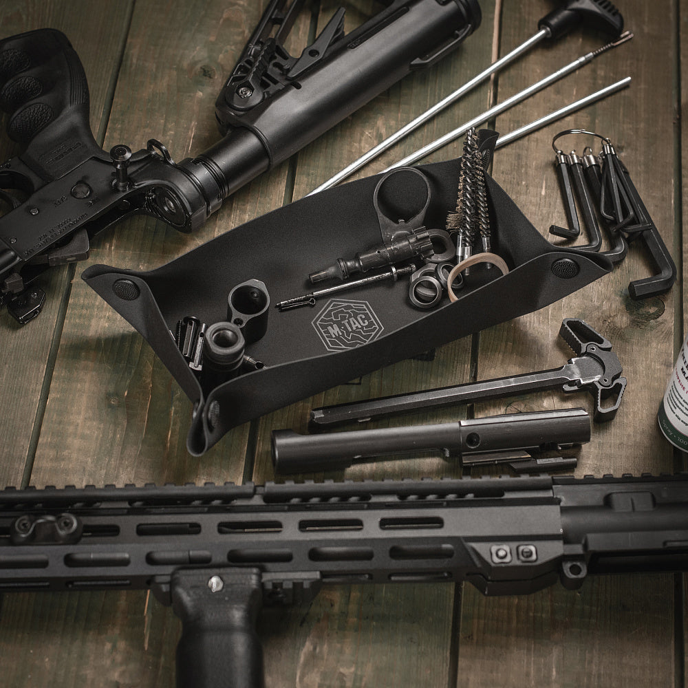 Tavă Întreținere Arme M-Tac Field Tray - Neagră, Pliabilă