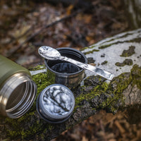 Termos M-Tac 750 ml Inox cu Lingură Pliabilă - Olive