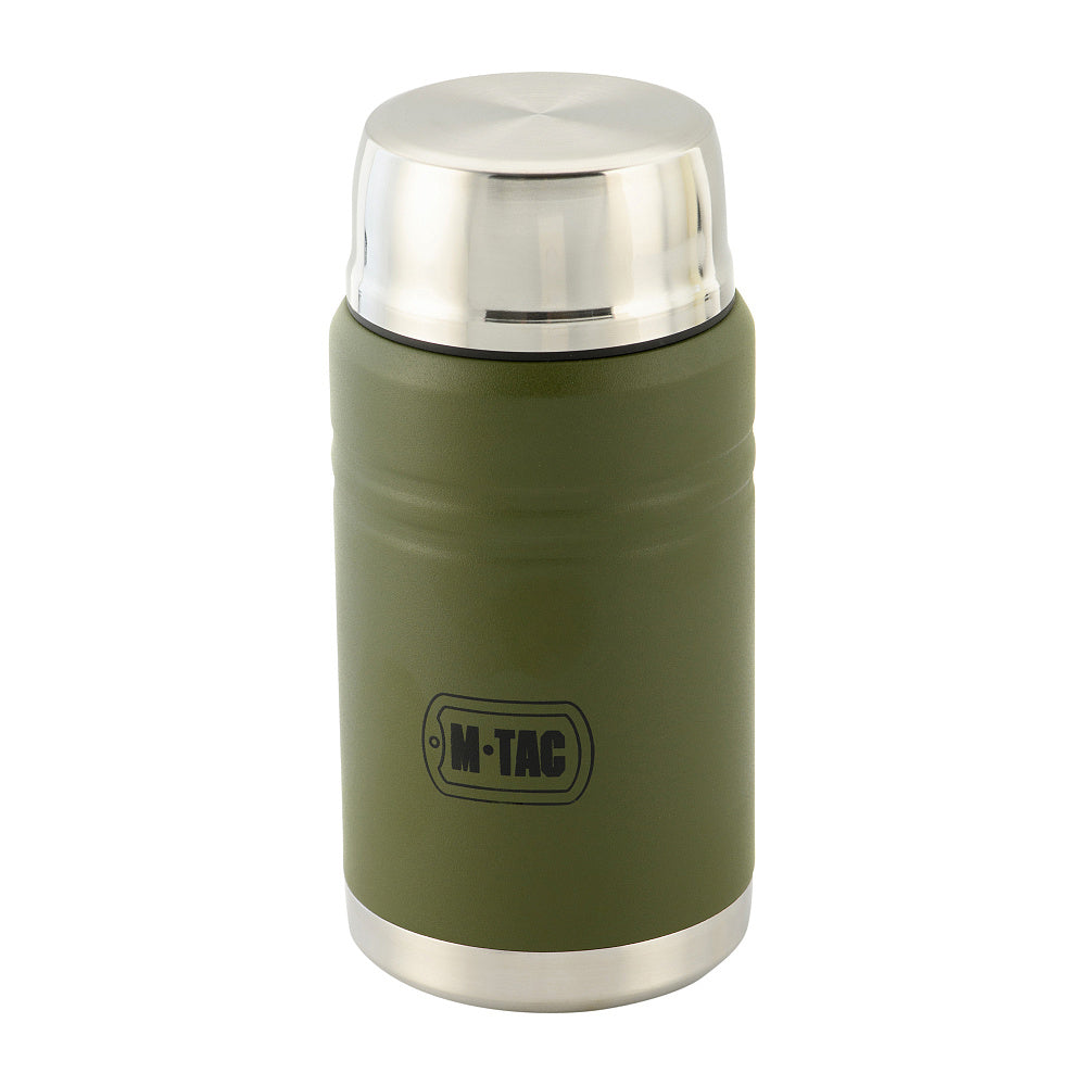 Termos M-Tac 750 ml Inox cu Lingură Pliabilă - Olive