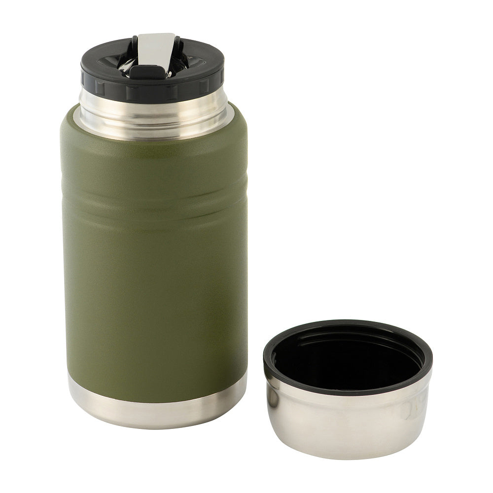 Termos M-Tac 750 ml Inox cu Lingură Pliabilă - Olive