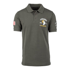 Ticou Polo 101st Airborne 'screaming eagles' Verde - Omagiu Eroilor Aeropurtați