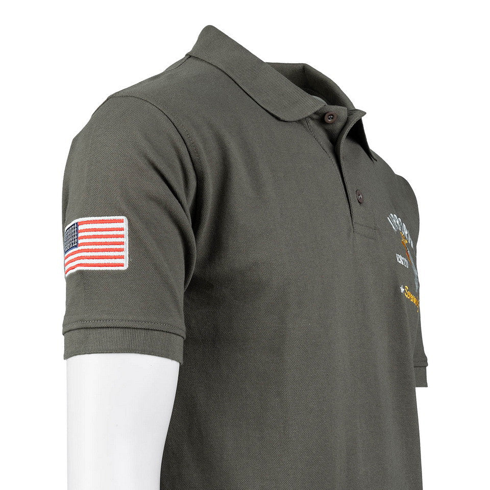 Ticou Polo 101st Airborne 'screaming eagles' Verde - Omagiu Eroilor Aeropurtați