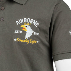 Ticou Polo 101st Airborne 'screaming eagles' Verde - Omagiu Eroilor Aeropurtați
