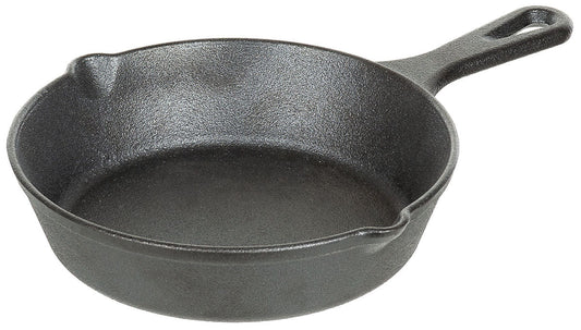 Tigaie Fontă cu Mâner Negru FoxOutdoor - Fontă 100%, Ø 20cm