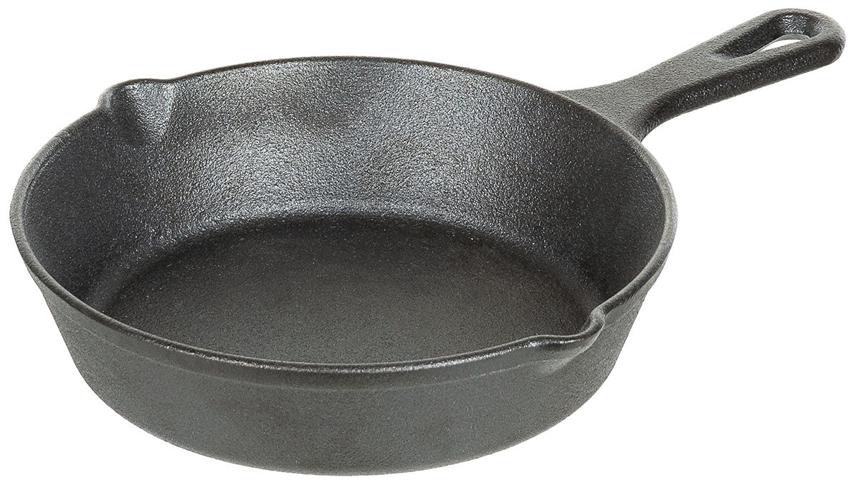 Tigaie Fontă cu Mâner Negru FoxOutdoor - Fontă 100%, Ø 20cm