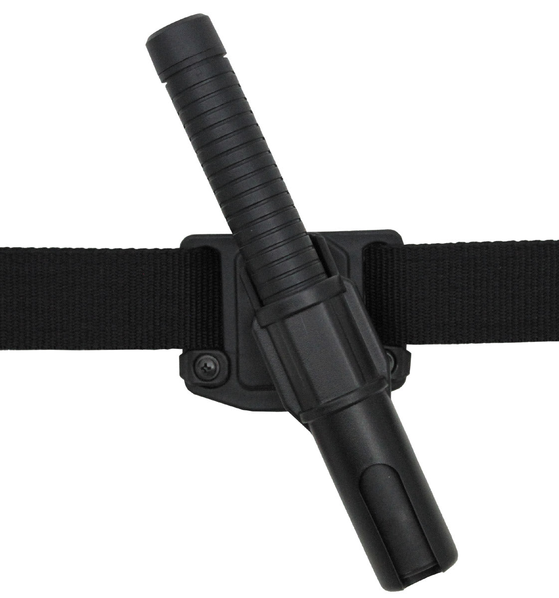 Toc Baston Tactic 12 cm Rotativ Negru MFH - 360° Rotativ, Fixare 5.5cm