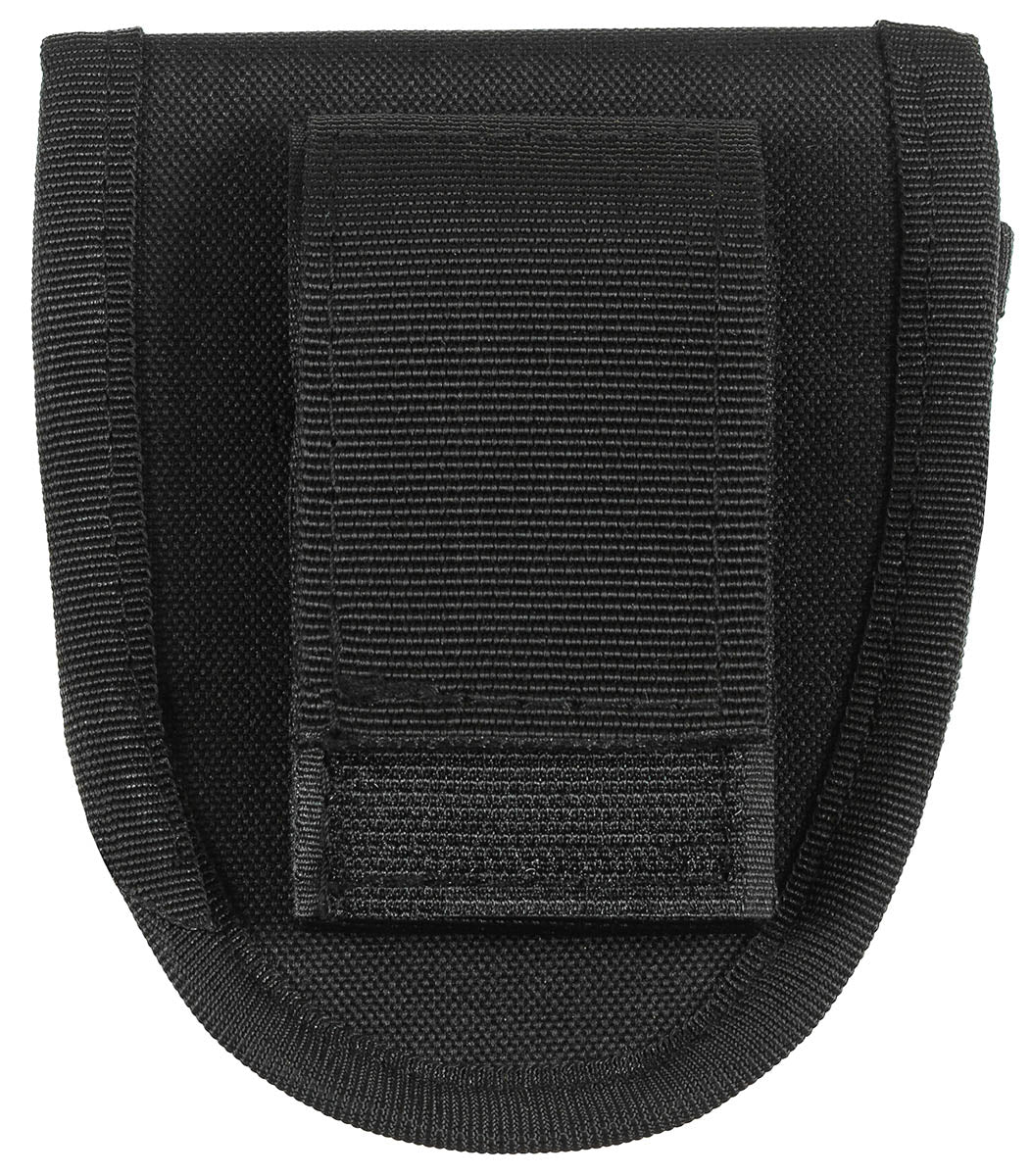 Toc Cătușe Nylon cu Velcro Negru MFH - Prindere Curea 8cm, 80g
